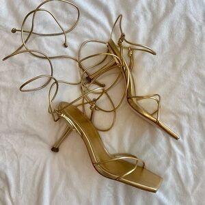 Cult Gaia Gold Sanam Sandals (size 35/5)